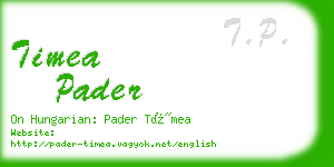 timea pader business card